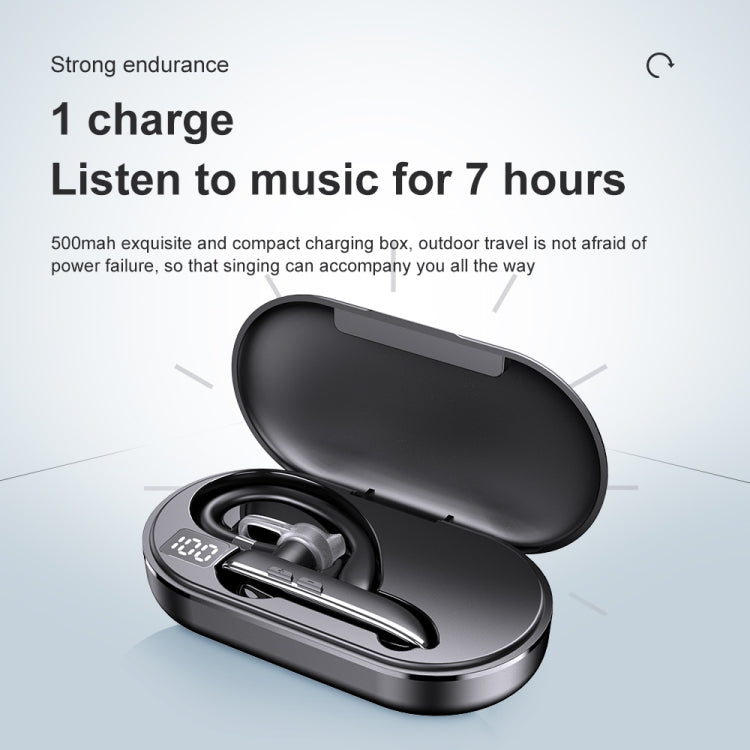 Écouteurs Bluetooth avec affichage numérique, compartiment de chargement, écouteurs sans fil pour voiture, réduction du bruit de conversation, 530-1 avec boîtier de chargement